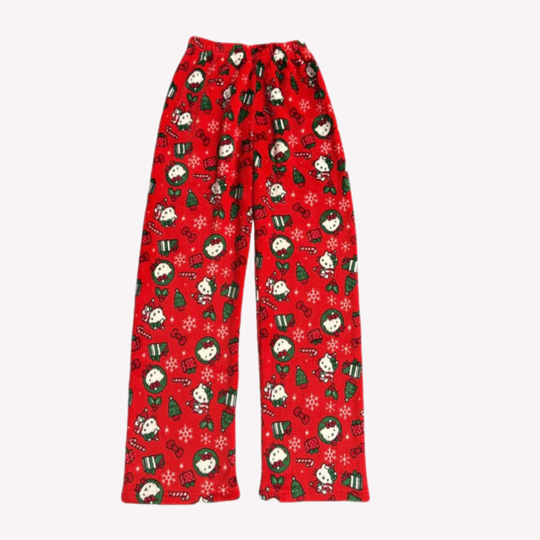 Mireluxe™ Hello KT Navidad Pantalón Pijama