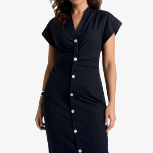 Mireluxe | Vestido Midi Vaquero con Cremallera Lateral