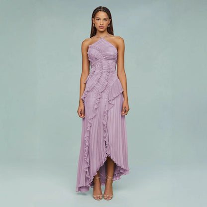 Mireluxe | Vestido Largo con Volantes