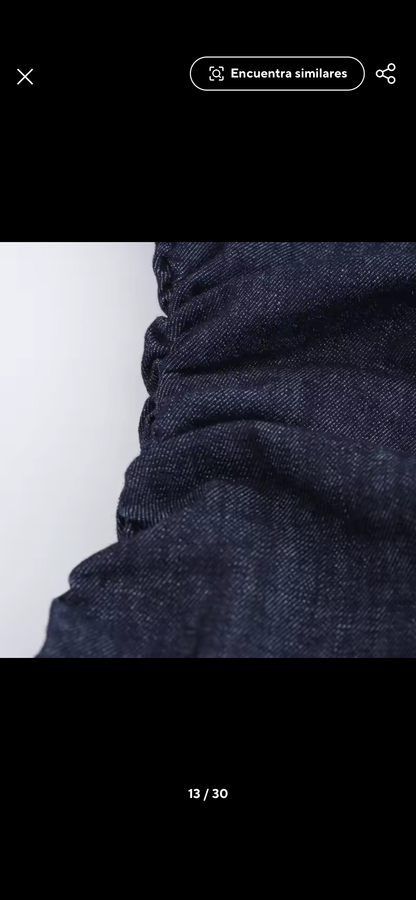 Mireluxe | Vestido Midi Vaquero con Cremallera Lateral