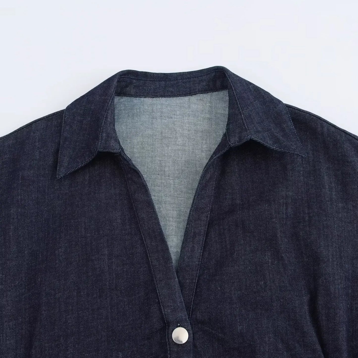 Mireluxe | Vestido Midi Vaquero con Cremallera Lateral