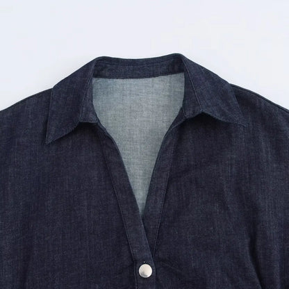 Mireluxe | Vestido Midi Vaquero con Cremallera Lateral