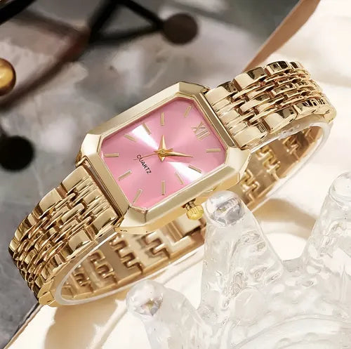 Reloj de cuarzo Fondo Rosa