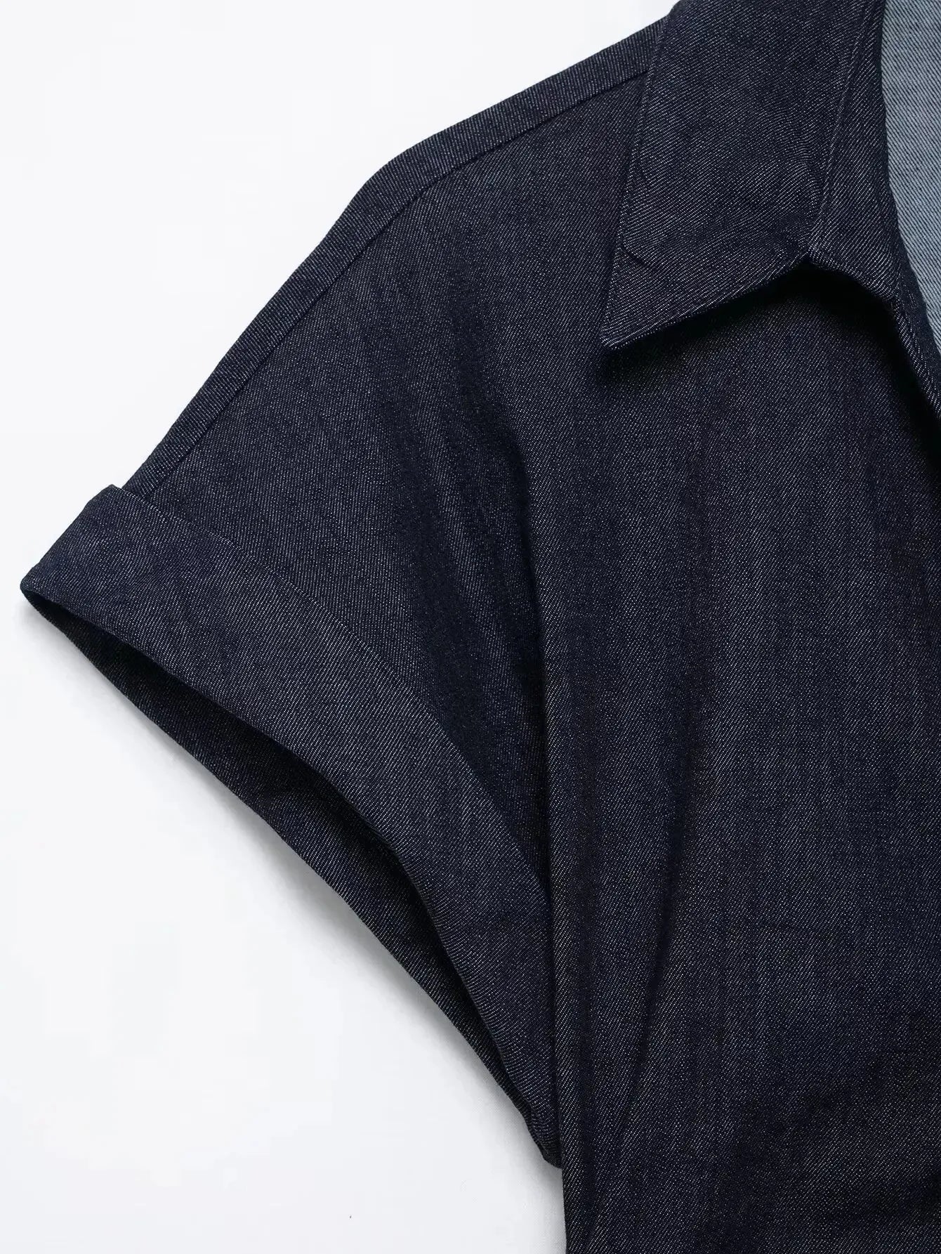 Mireluxe | Vestido Midi Vaquero con Cremallera Lateral