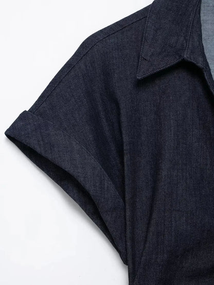 Mireluxe | Vestido Midi Vaquero con Cremallera Lateral