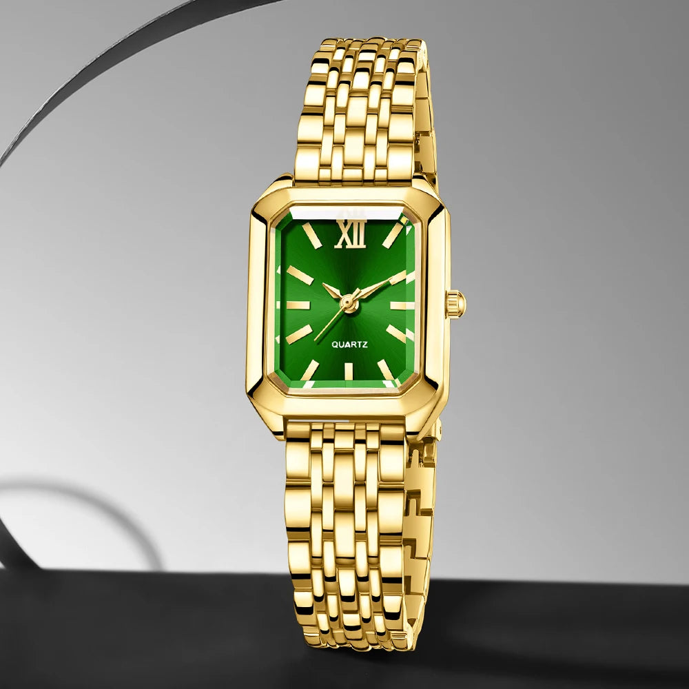Reloj de cuarzo Fondo Verde