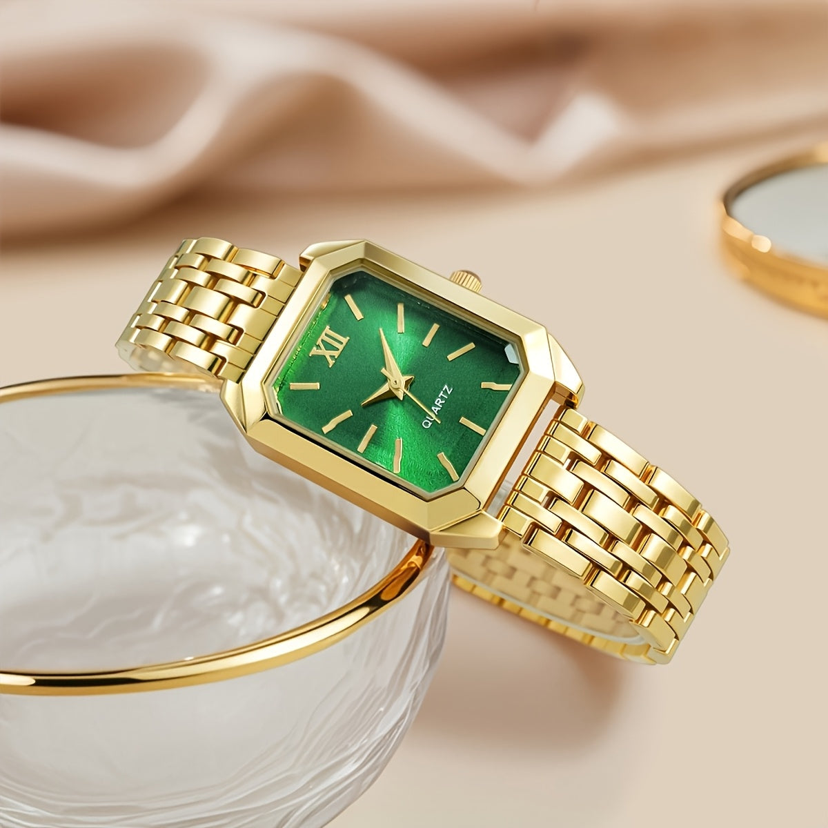 Reloj de cuarzo Fondo Verde
